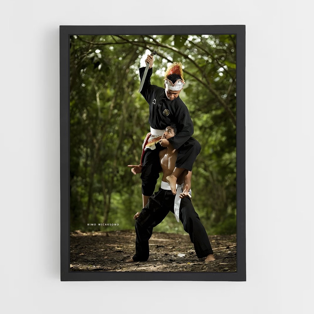 Poster L'Étreinte du Silat – affiche Pencak Silat (vue 2)